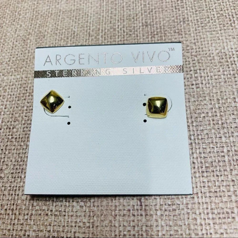 Argento Vivo Sterling Silver Square Earrings‎